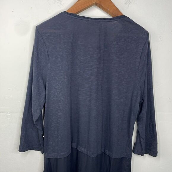 LOGO Lavish Sequin Embroidery Trapeze Tunic size XL Gray - Picture 8 of 12